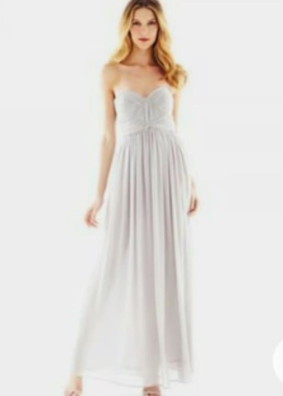 Pearl Georgina Chapman Slate Studded Strapless Maxi Dress Size 4